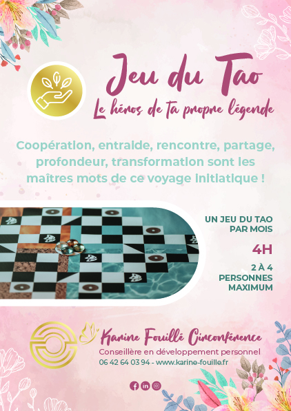 Flyers Ateliers Jeu du Tao coopération - entraide - rencontre - partage - Haute Savoie Circonférence
